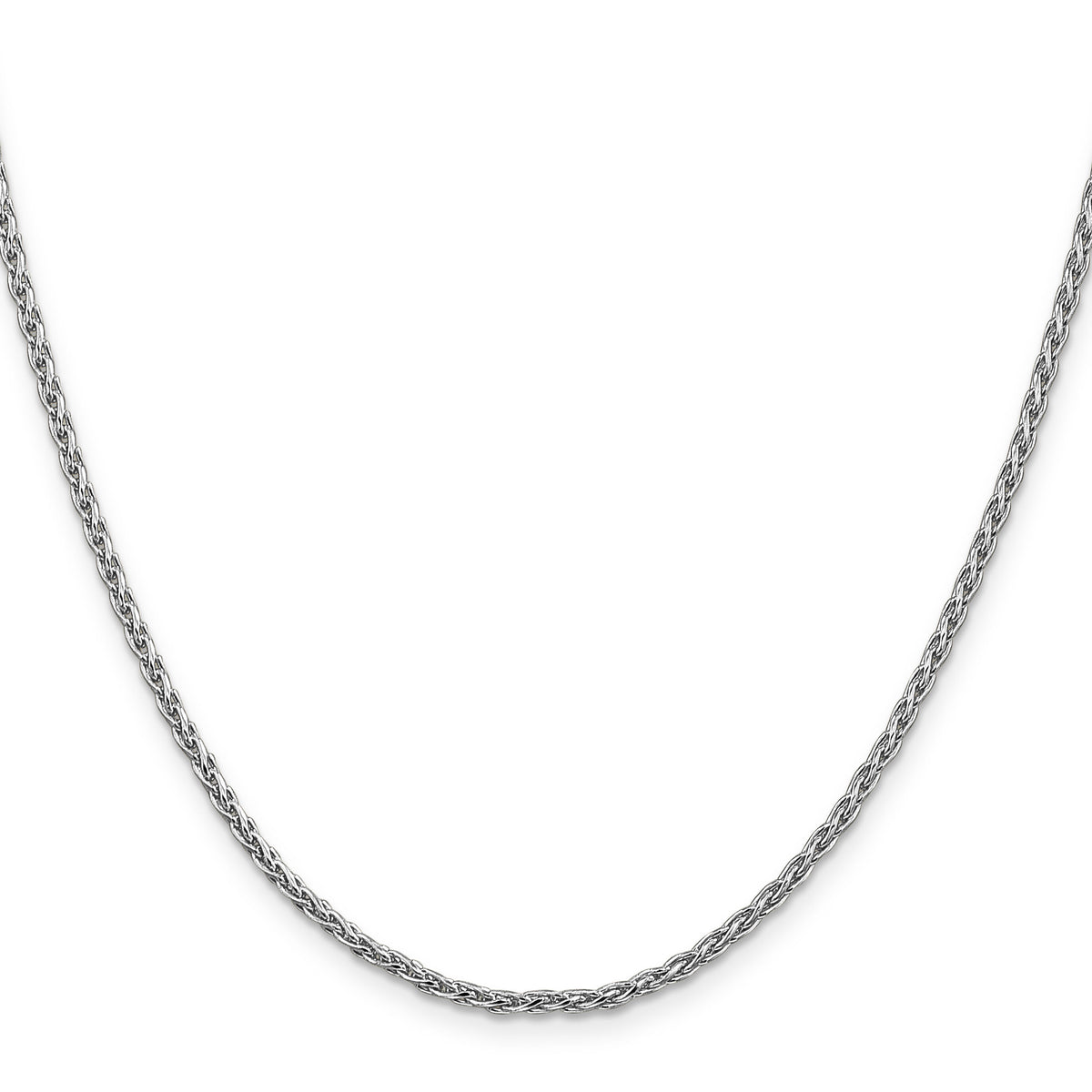 14k White Gold 2.25mm Parisian Wheat Chain-PEN72-24