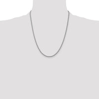14k White Gold 2.25mm Parisian Wheat Chain-PEN72-22