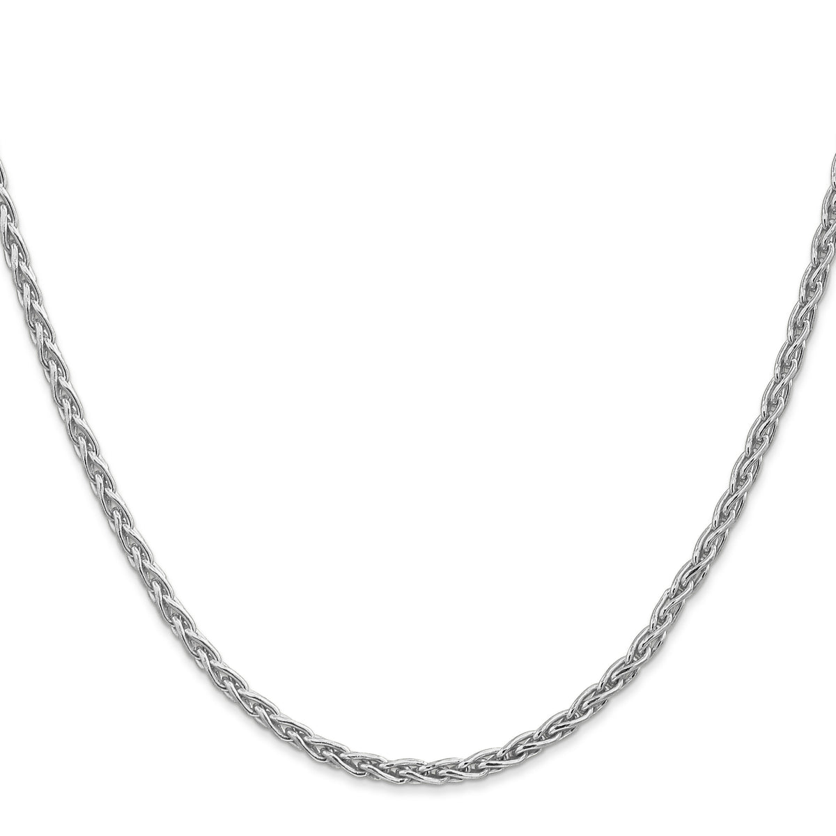 14k White Gold 3mm Parisian Wheat Chain-PEN73-16