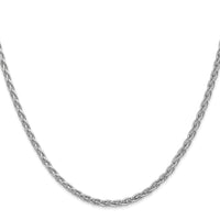14k White Gold 3mm Parisian Wheat Chain-PEN73-22