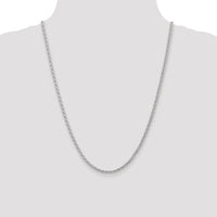 14k White Gold 3mm Parisian Wheat Chain-PEN73-24