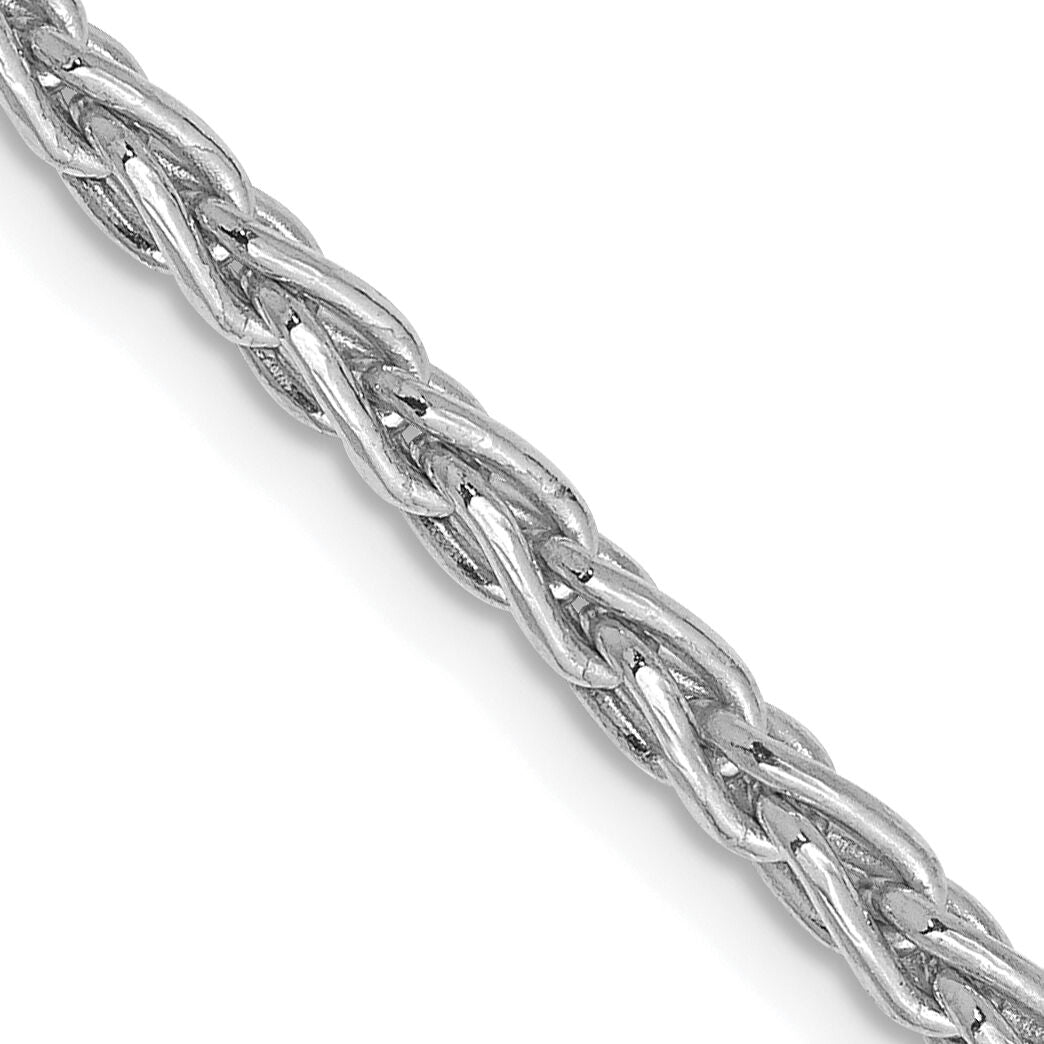 14k White Gold 3mm Parisian Wheat Chain-PEN73-18