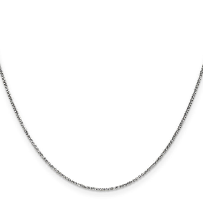 14k White Gold 1mm Round Open Link Cable Chain-PEN74-16