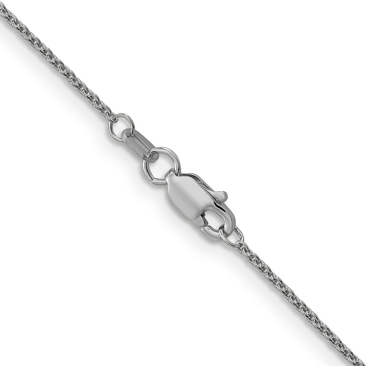 14k White Gold 1mm Round Open Link Cable Chain-PEN74-30