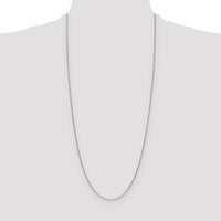 14k White Gold 1mm Round Open Link Cable Chain-PEN74-30