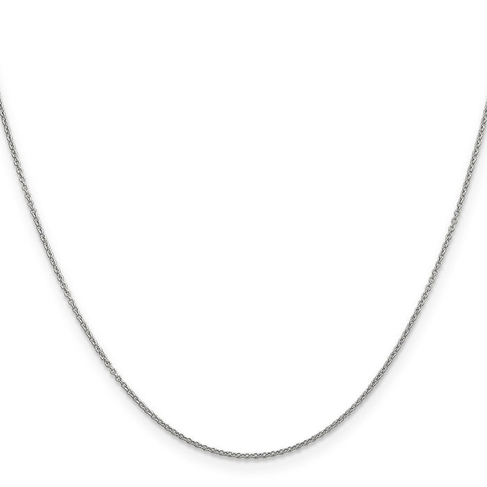 14k White Gold .9mm Cable with Spring Ring Clasp Chain-PEN75-14