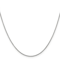 14k White Gold .9mm Cable with Spring Ring Clasp Chain-PEN75-24