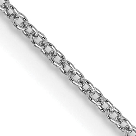 14k White Gold .9mm Cable with Spring Ring Clasp Chain-PEN75-14