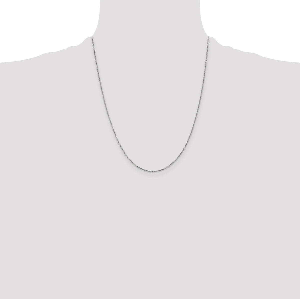 14k White Gold .9mm Cable with Lobster Clasp Chain-PEN75L-22