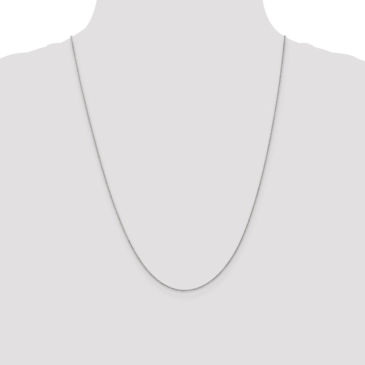 14k White Gold .9mm Cable with Lobster Clasp Chain-PEN75L-24