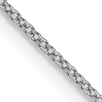 14k White Gold .9mm Cable with Spring Ring Clasp Chain-PEN75-18