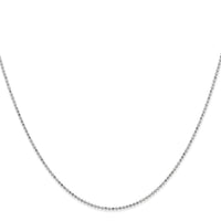 14k White Gold 1.2mm D/C Beaded Pendant Chain-PEN79-18