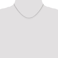 14k White Gold 1.2mm D/C Beaded Pendant Chain-PEN79-16