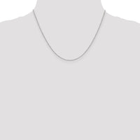 14k White Gold 1.2mm D/C Beaded Pendant Chain-PEN79-18