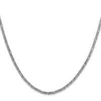 14k White Gold 2mm Byzantine Chain-PEN84-16
