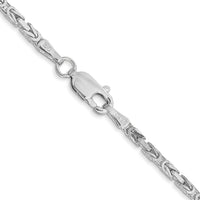 14k White Gold 2mm Byzantine Chain-PEN84-16