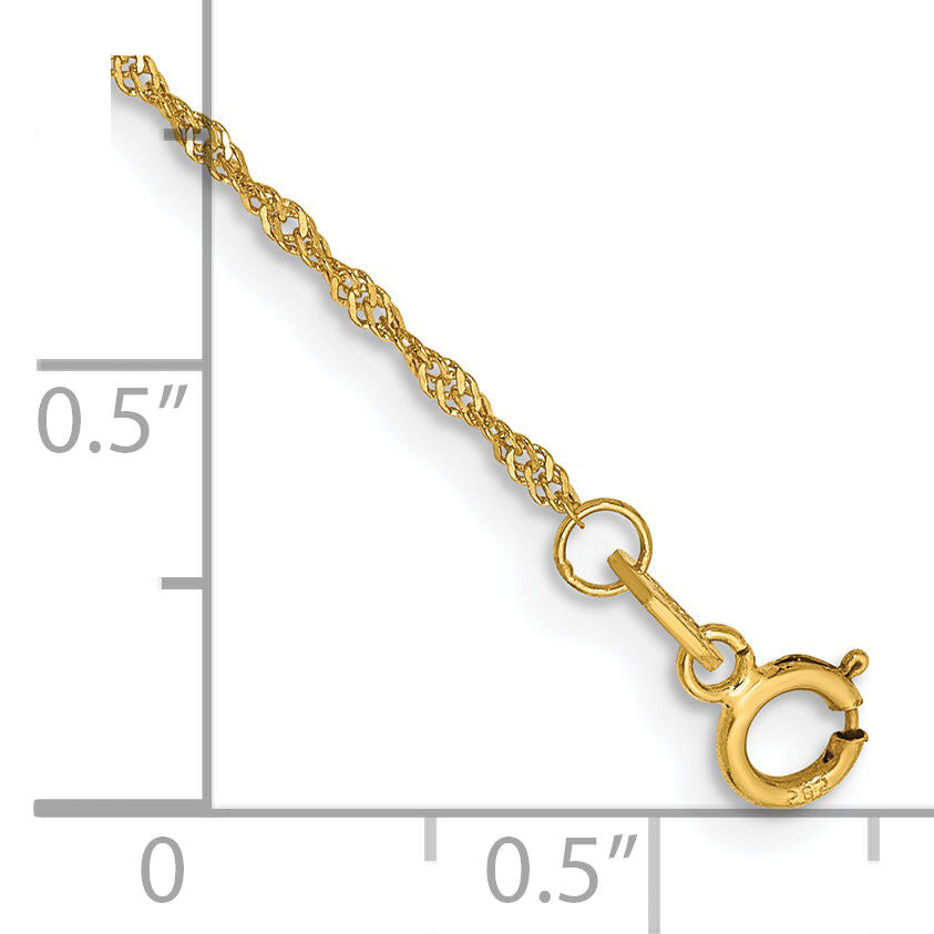 14k 1.10mm Singapore Chain-PEN9-7