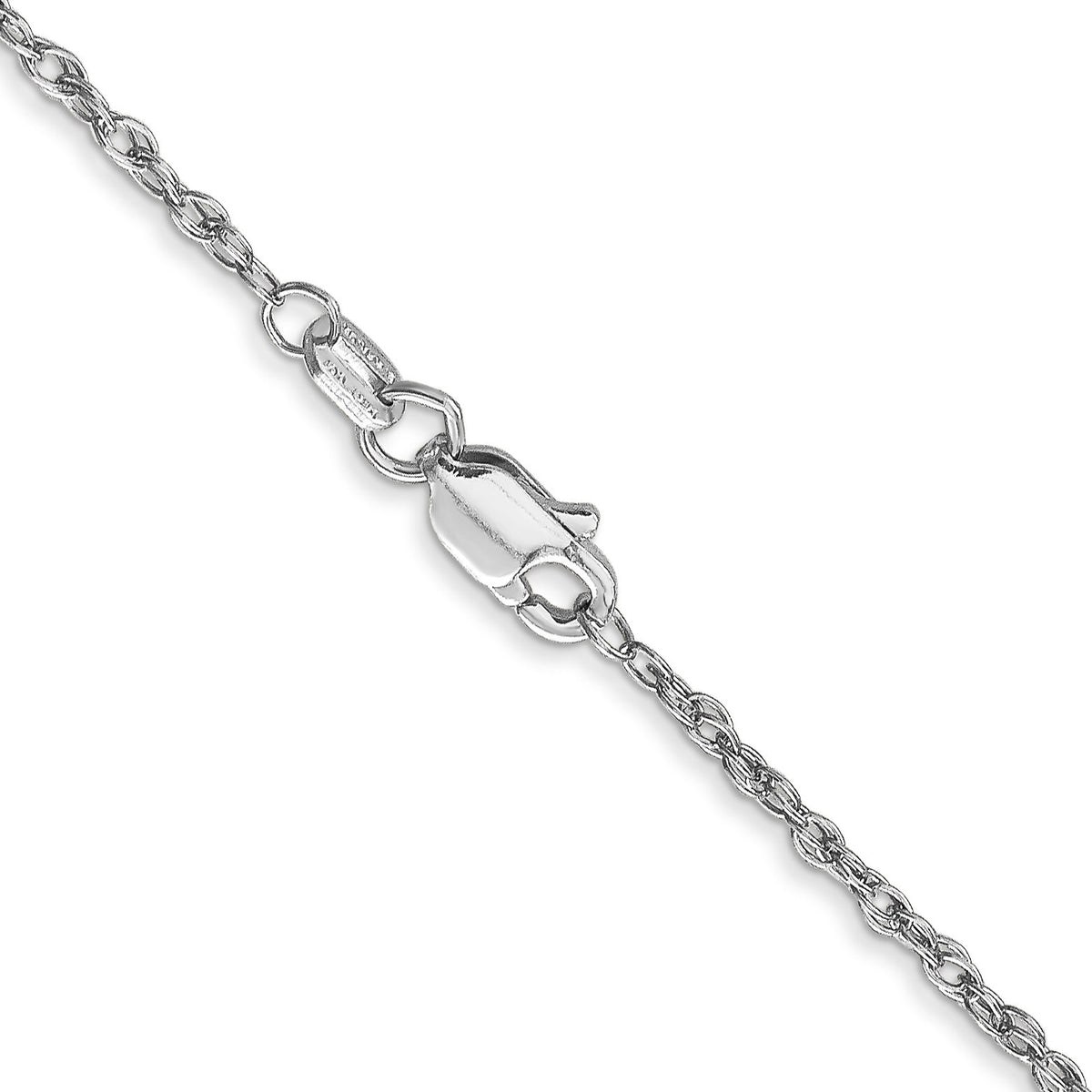 14k WG 1.3mm Heavy-Baby Rope Chain-PEN90-22