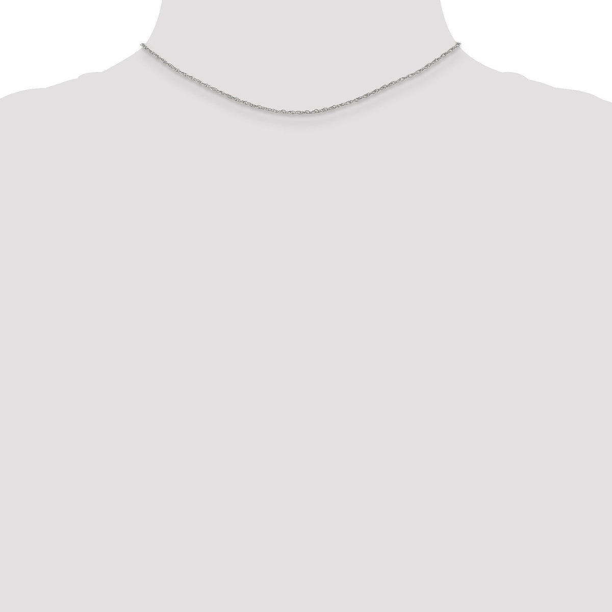 14k WG 1.3mm Heavy-Baby Rope Chain-PEN90-14