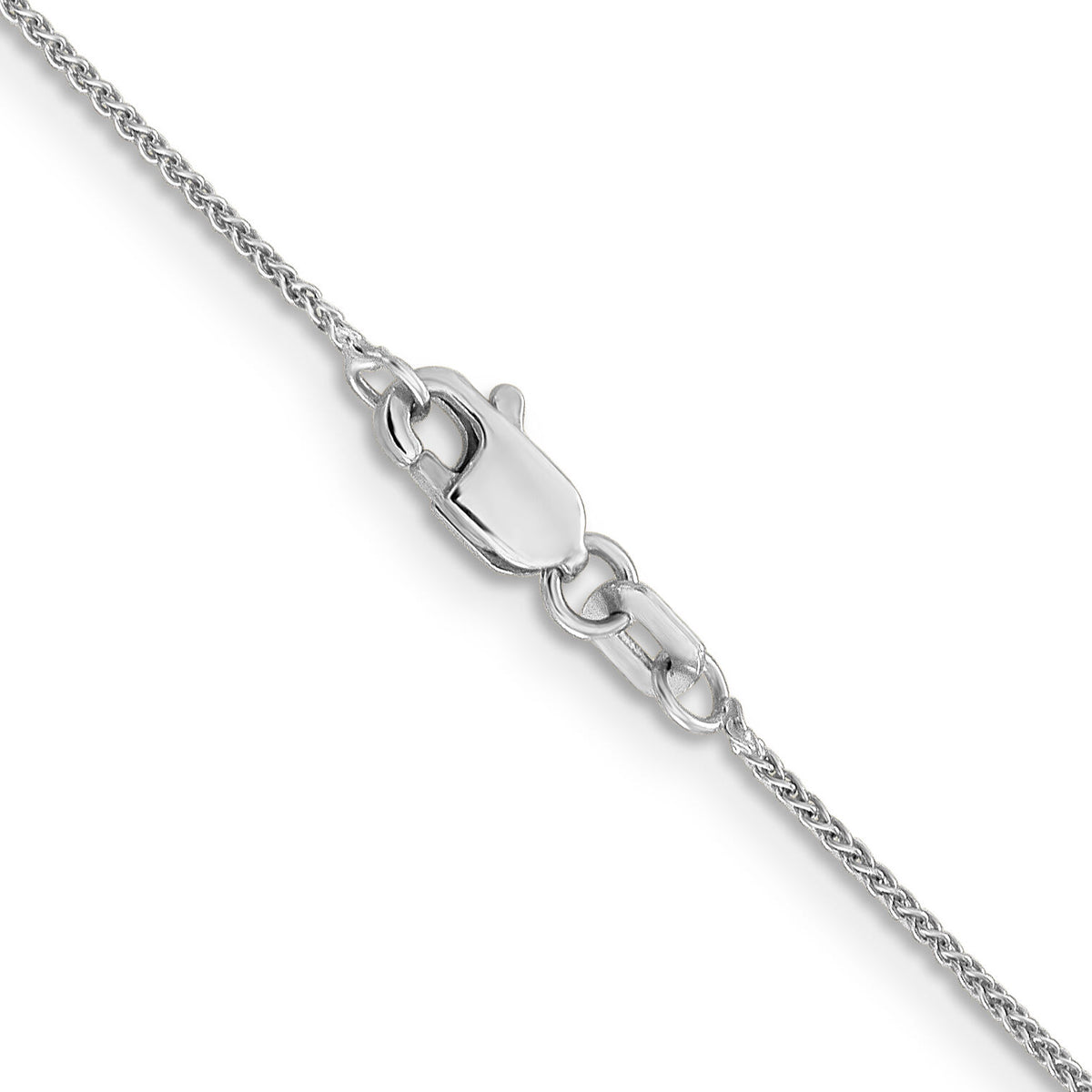 14k White Gold .85mm Spiga with Lobster Clasp Chain-PEN95-16