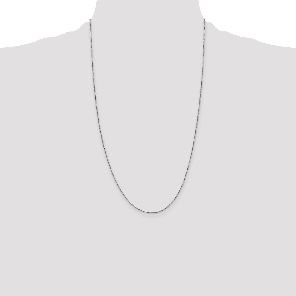 14k White Gold .85mm Spiga with Lobster Clasp Chain-PEN95-26