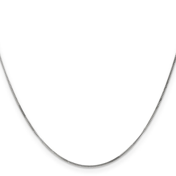 14k White Gold .9mm Curb Pendant Chain-PEN99-13