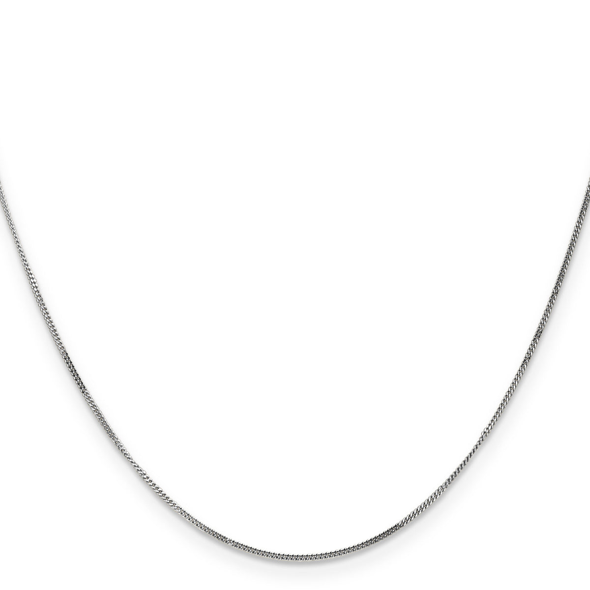 14k White Gold .9mm Curb Pendant Chain-PEN99-24