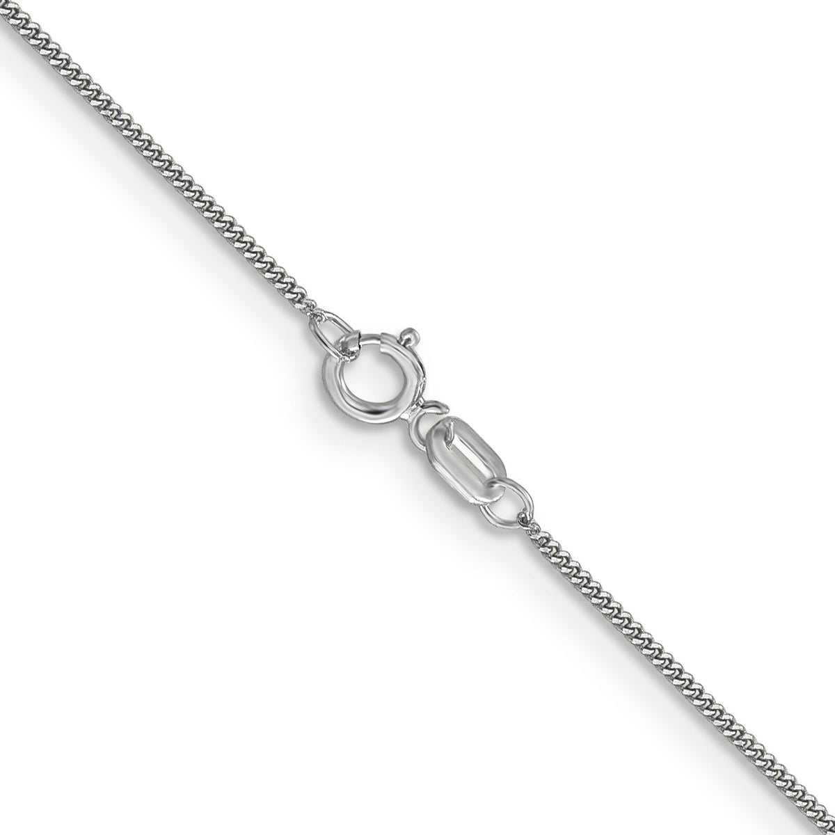 14k White Gold .9mm Curb Pendant Chain-PEN99-18