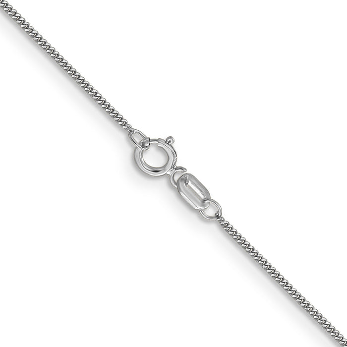 14k White Gold .9mm Curb Pendant Chain-PEN99-18