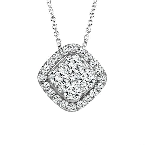 Diamond Fashion Pendant 1 ct tw 14k White Gold-PF3961A68W4