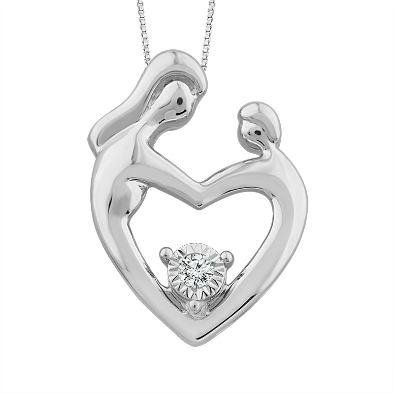 Diamond Fashion Pendant 0.02 ct tw Silver-PF6152A78SL