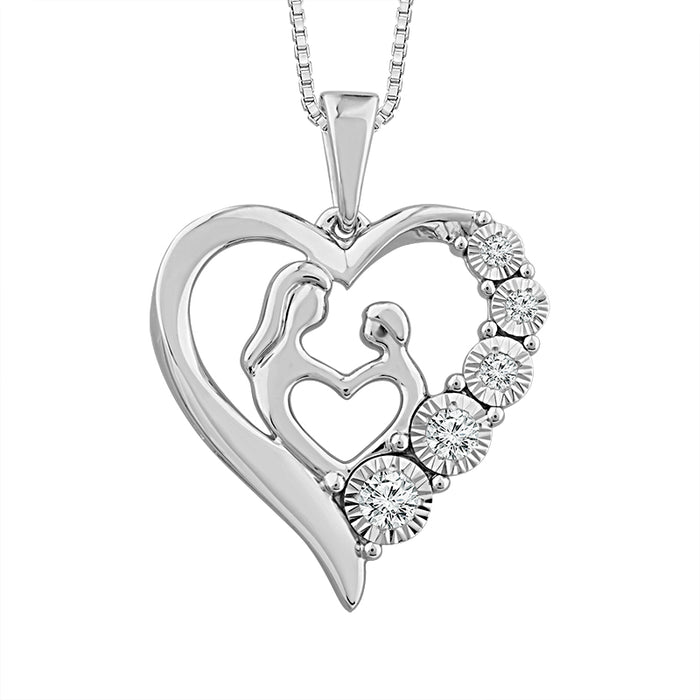 Diamond Fashion Pendant 0.13 ct tw 10k White Gold-PF6153A78W0