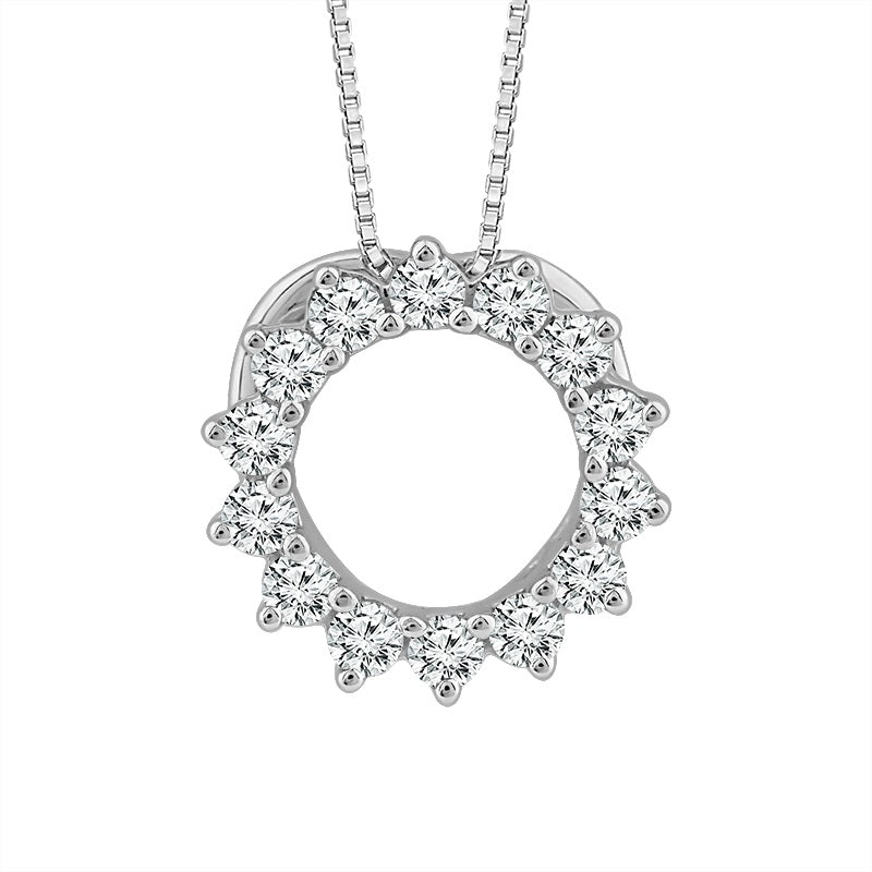 Diamond Fashion Pendant 0.17 ct tw Round 10k White Gold-PF8067A78W0