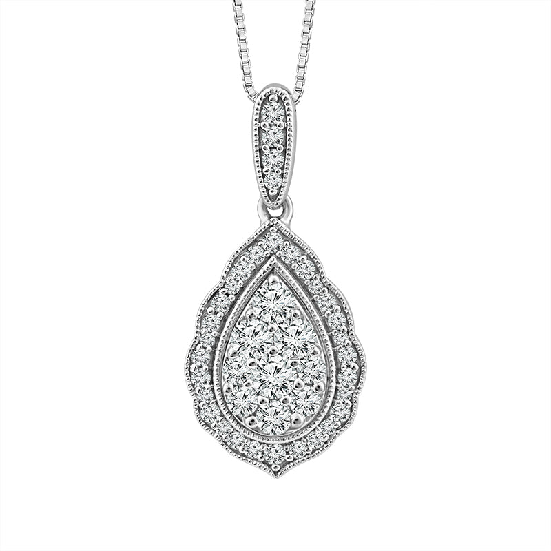 Diamond Fashion Pendant 0.40 ct tw 10k White Gold-PF8475A78W0