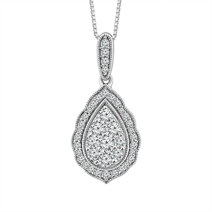 Diamond Fashion Pendant 0.40 ct tw 10k White Gold-PF8475A78W0