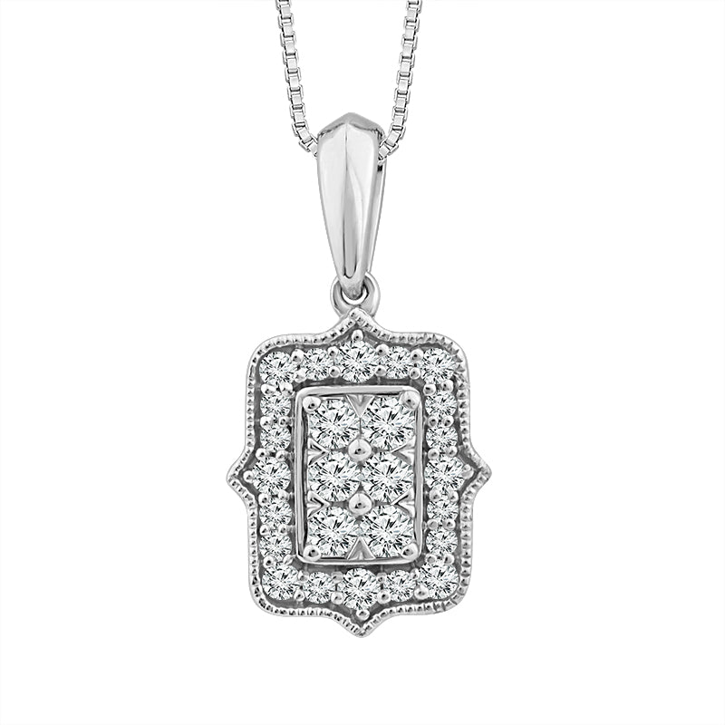 Diamond Fashion Pendant 0.17 ct tw 10k White Gold-PF8505A78W0