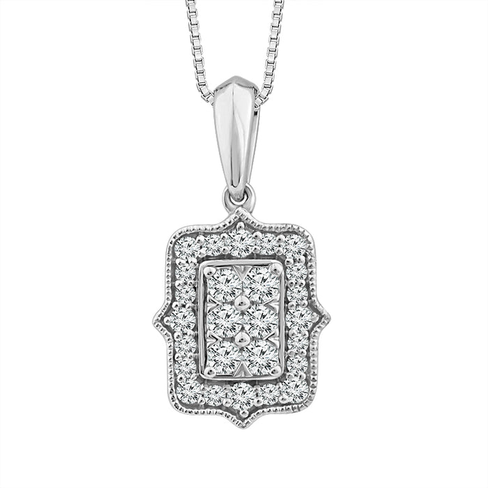 Diamond Fashion Pendant 0.17 ct tw 10k White Gold-PF8505A78W0