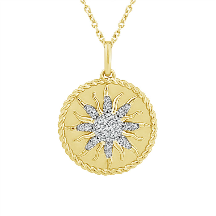 Diamond Fashion Pendant 0.20 ct tw 10k Yellow Gold-PF9263A78Y0