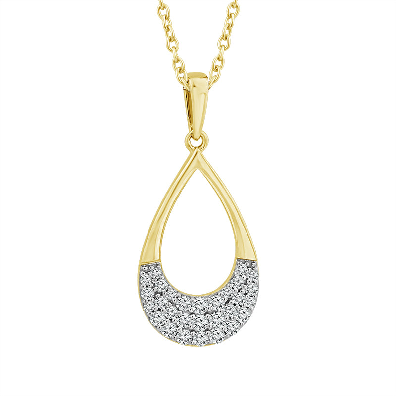 Diamond Fashion Pendant 0.20 ct tw 10k Yellow Gold-PF9442A78Y0