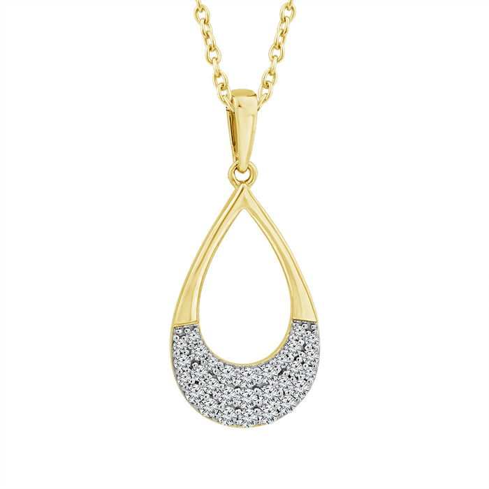 Diamond Fashion Pendant 0.20 ct tw 10k Yellow Gold-PF9442A78Y0