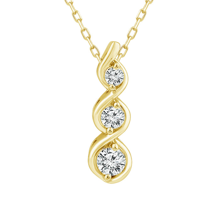 Diamond Fashion Pendant 0.20 ct tw 10k Yellow Gold-PF9518A78Y0