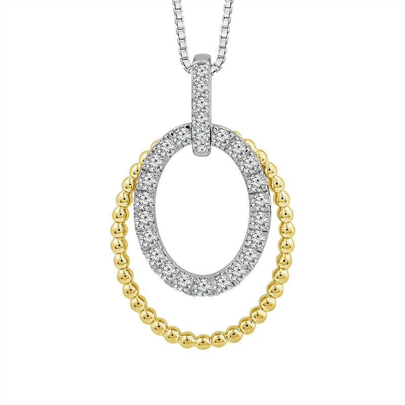 Diamond Fashion Pendant 0.50 ct tw 10k White Gold+10k Yellow Gold-PF9544A78WY0