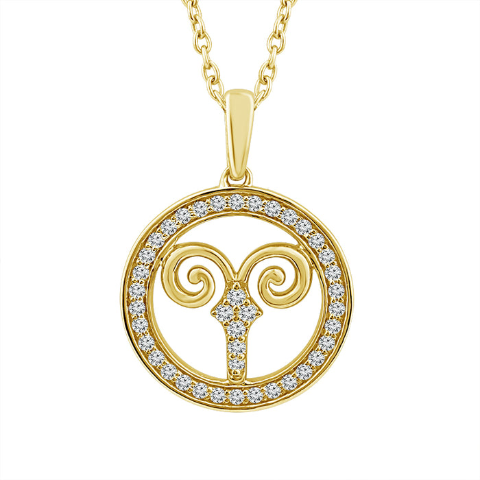 Diamond Fashion Pendant 0.20 ct tw 10k Yellow Gold-PF9620A78Y0