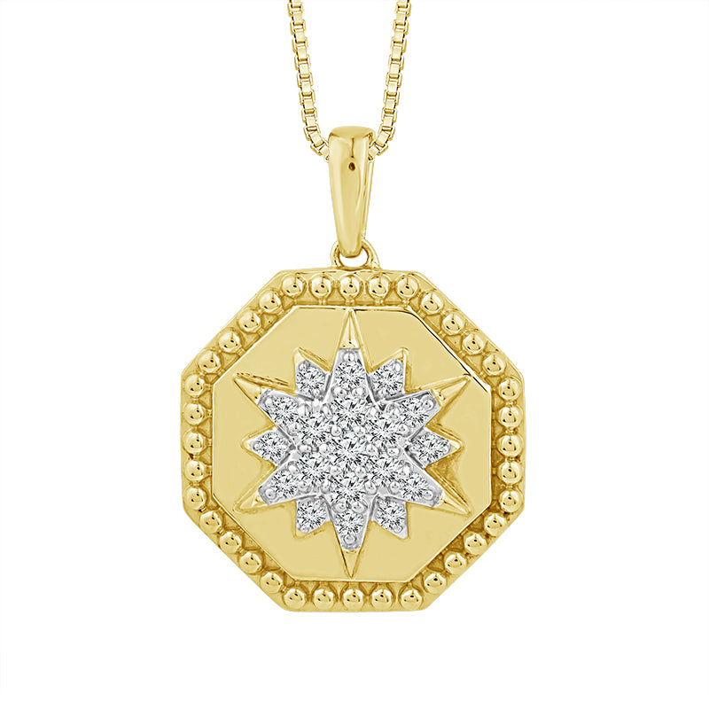 Diamond Fashion Pendant 0.20 ct tw 10k Yellow Gold-PF9623A78Y0