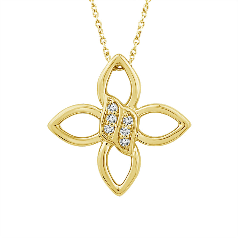 Diamond Fashion Pendant 0.02 ct tw 10k Yellow Gold-PF9658SCY0