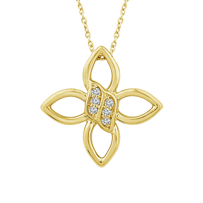 Diamond Fashion Pendant 0.02 ct tw 10k Yellow Gold-PF9658SCY0