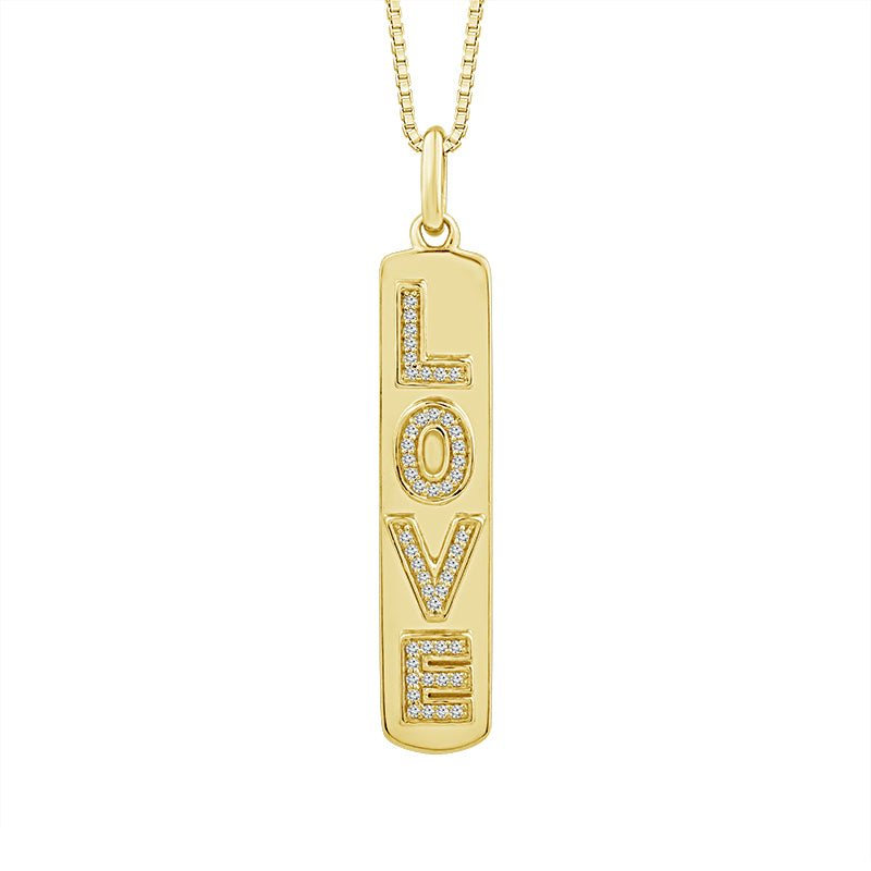 Diamond Fashion Pendant 0.10 ct tw 10k Yellow Gold-PF9661SCY0