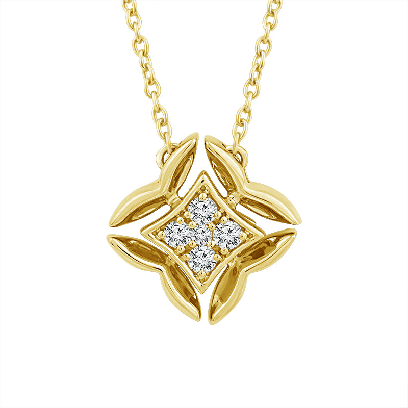 Diamond Fashion Pendant 0.05 ct tw 10k Yellow Gold-PF9665A78Y0