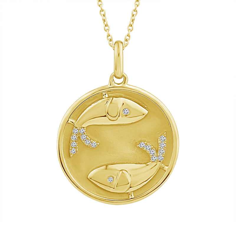 Diamond Fashion Pendant 0.06 ct tw 10k Yellow Gold-PF9667A78Y0