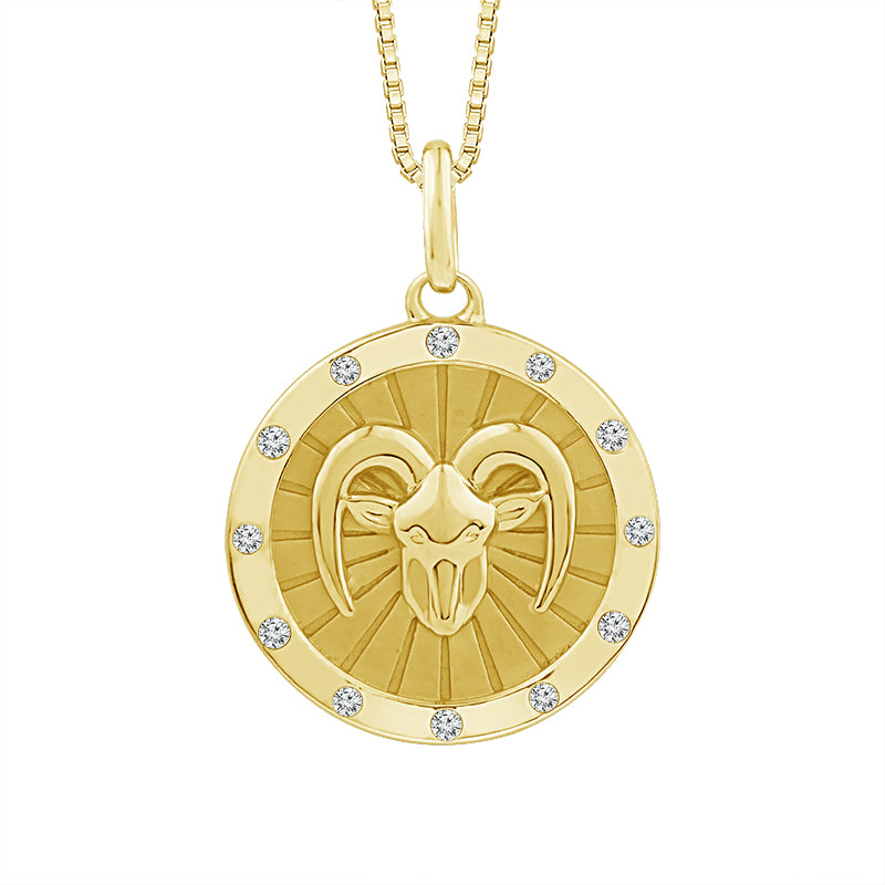 Diamond Fashion Pendant 0.10 ct tw 10k Yellow Gold-PF9669SCY0